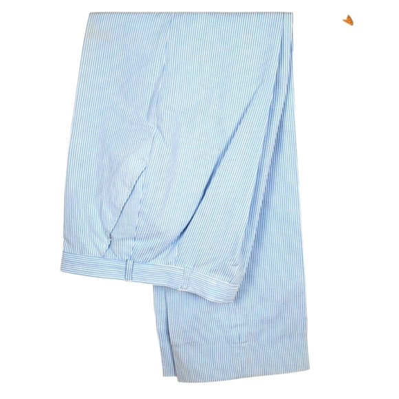 Vntg Evan Picone Seersucker Pants. Wt/blue Stripe. No Size - Picture 1 of 11